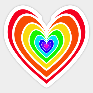 Rosy Heart (Rainbow 2) Sticker